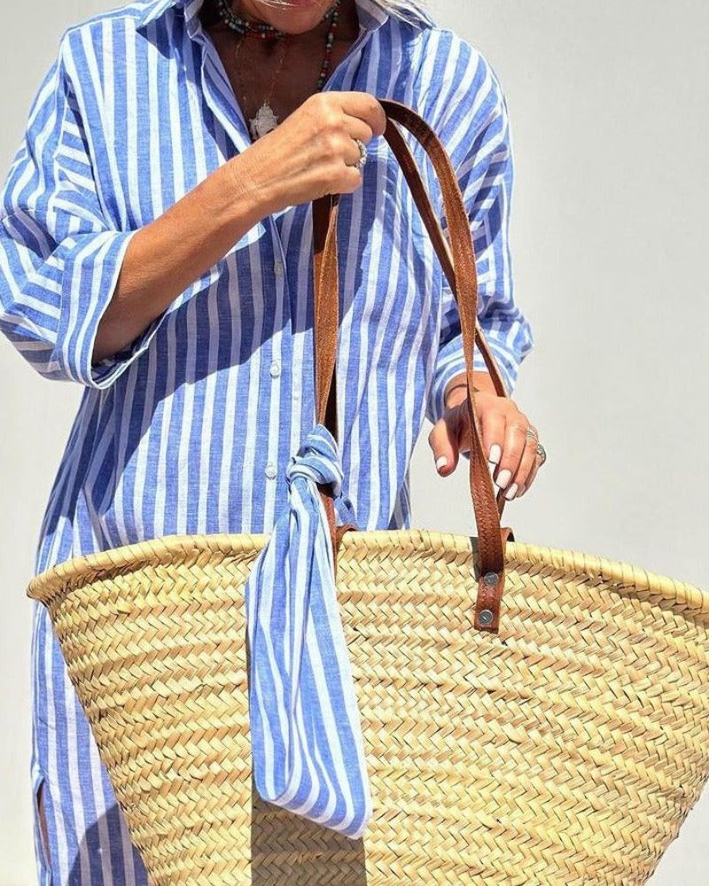 COLEN - Robe chemise classique à rayures