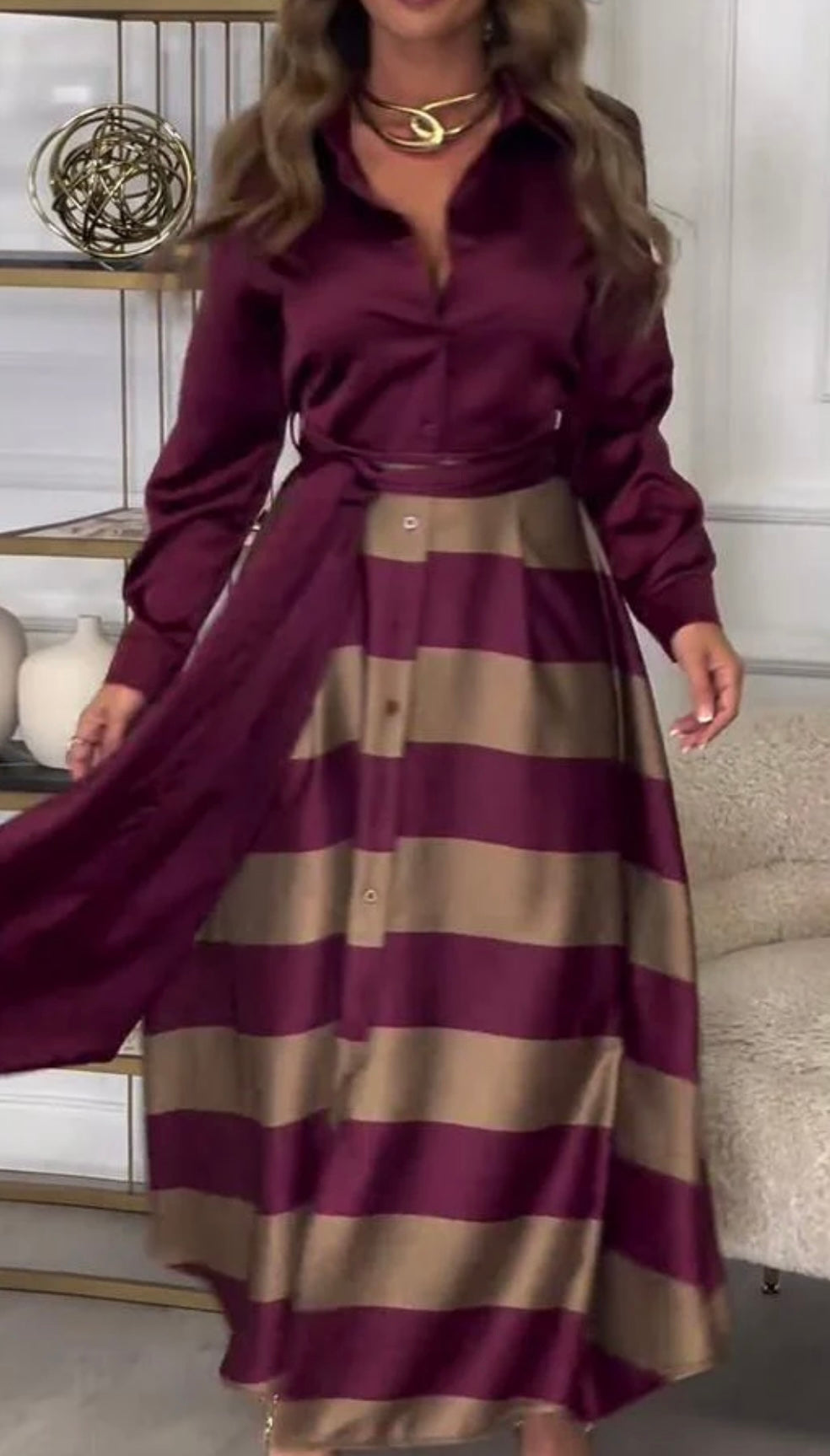 Carla™ - Completo a righe due pezzi