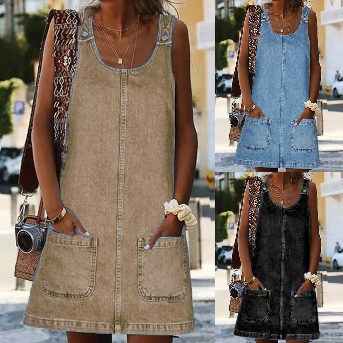 Otylia - Mini Abito Comodo con Spalle Larghe