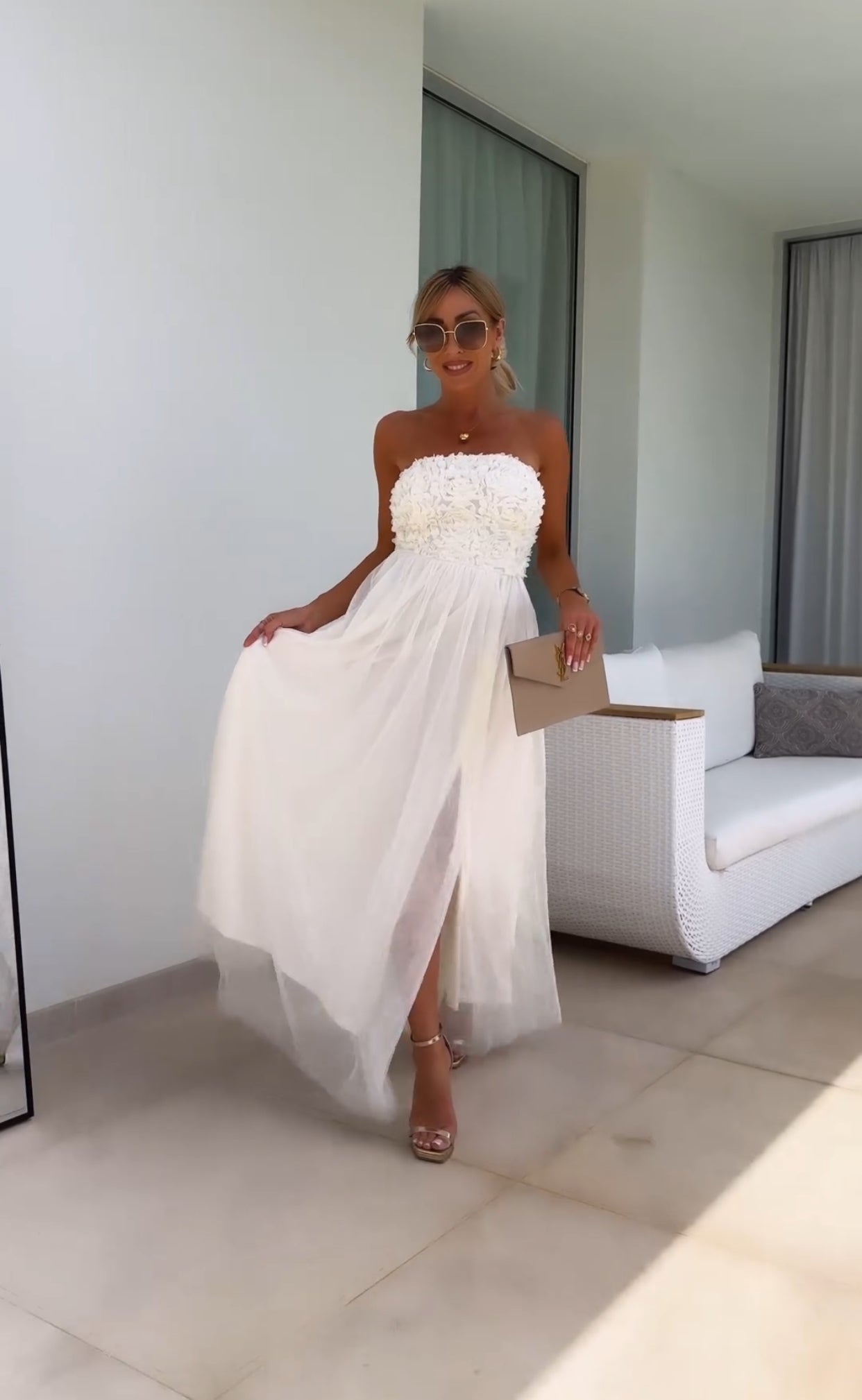 Stella™ - Abito Sognante in Tulle Floreale per Occasioni Eleganti