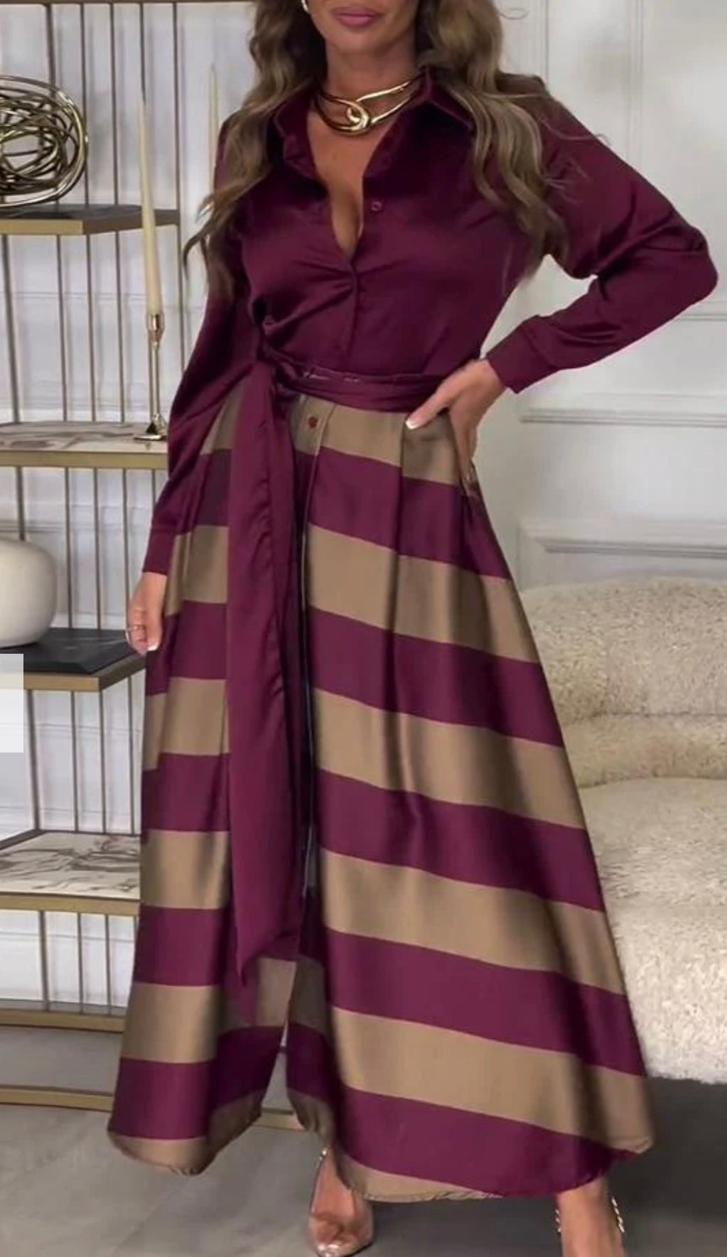 Carla™ - Completo a righe due pezzi