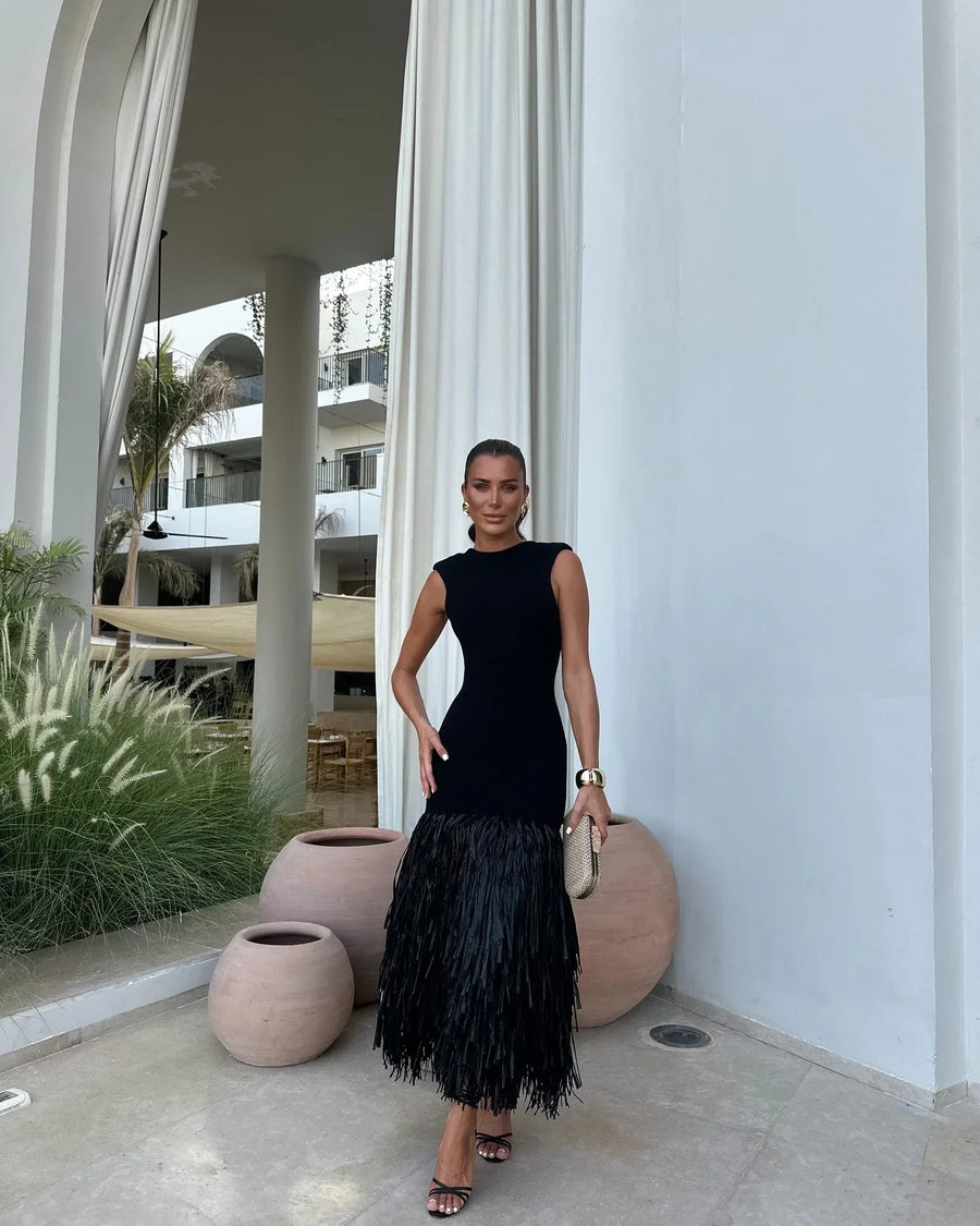 Ana - Abito Lungo Con Frange