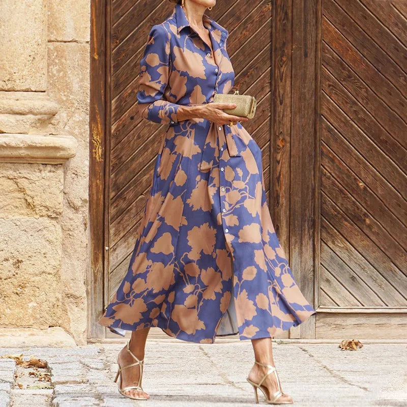 Verina - Abito Lungo Elegante con Scollo a V