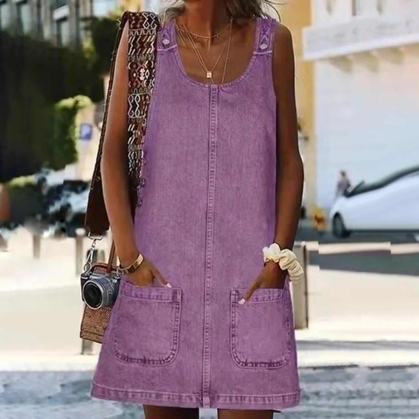 Otylia - Mini Abito Comodo con Spalle Larghe