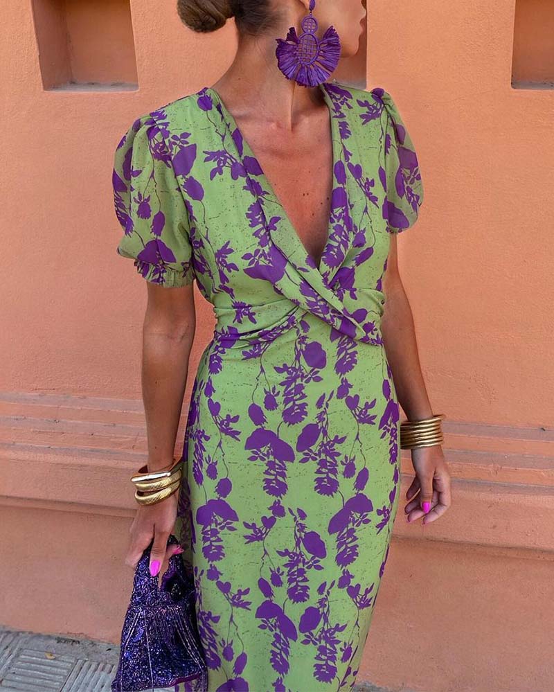 Natale™ - Abito alla moda con scollo a V