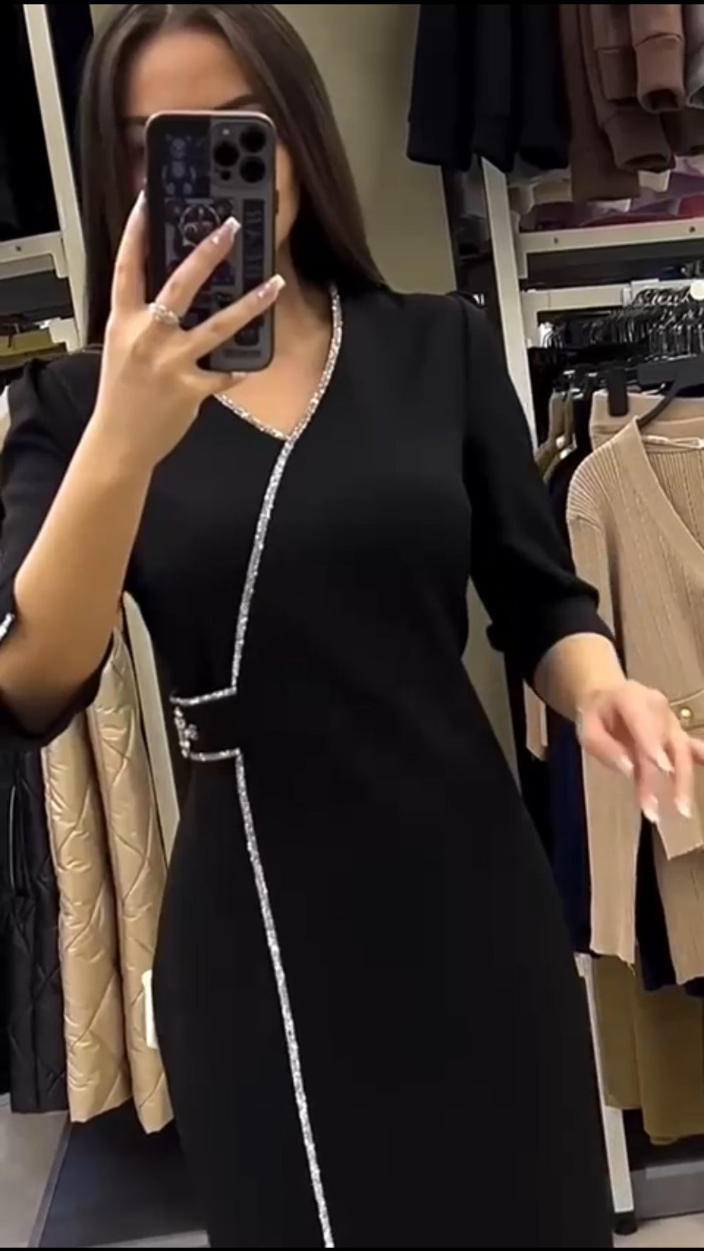 Vesela - Vestito Lungo con Scollo a V Orchidea