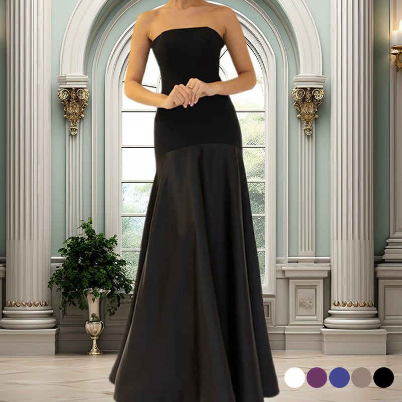 Sylwia - Elegante Fuori Spalla Abito Lungo